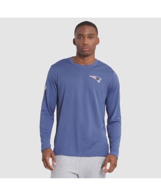 Nike - Men's Storm Blue New England Patriots 2025 Rivalries Collection Sideline Legend Dri-FIT Long Sleeve T-Shirt