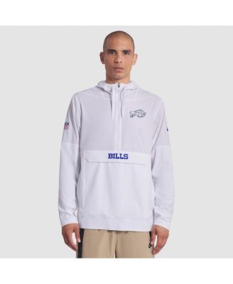 Nike - Men's White Buffalo Bills 2025 Rivalries Collection Sideline Anorak Half-Zip Hoodie Jacket