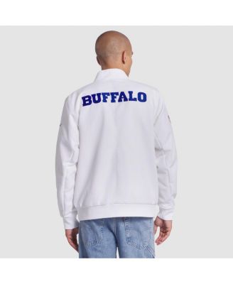 Men's White Buffalo Bills 2025 Rivalries Collection Sideline Full-Zip Bomber Jacket