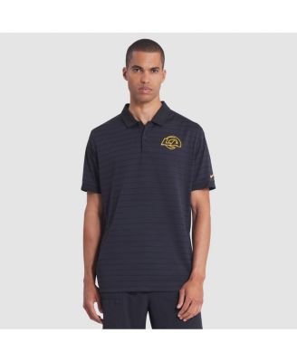 Nike - Men's Midnight Blue Los Angeles Rams 2025 Rivalries Collection Sideline Victory Striped Dri-FIT Polo Shirt