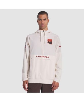 Nike - Men's Natural Arizona Cardinals 2025 Rivalries Collection Sideline Anorak Half-Zip Hoodie Jacket