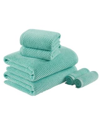 Diagonal Ribbed Cotton 6-Pc. Towel Set