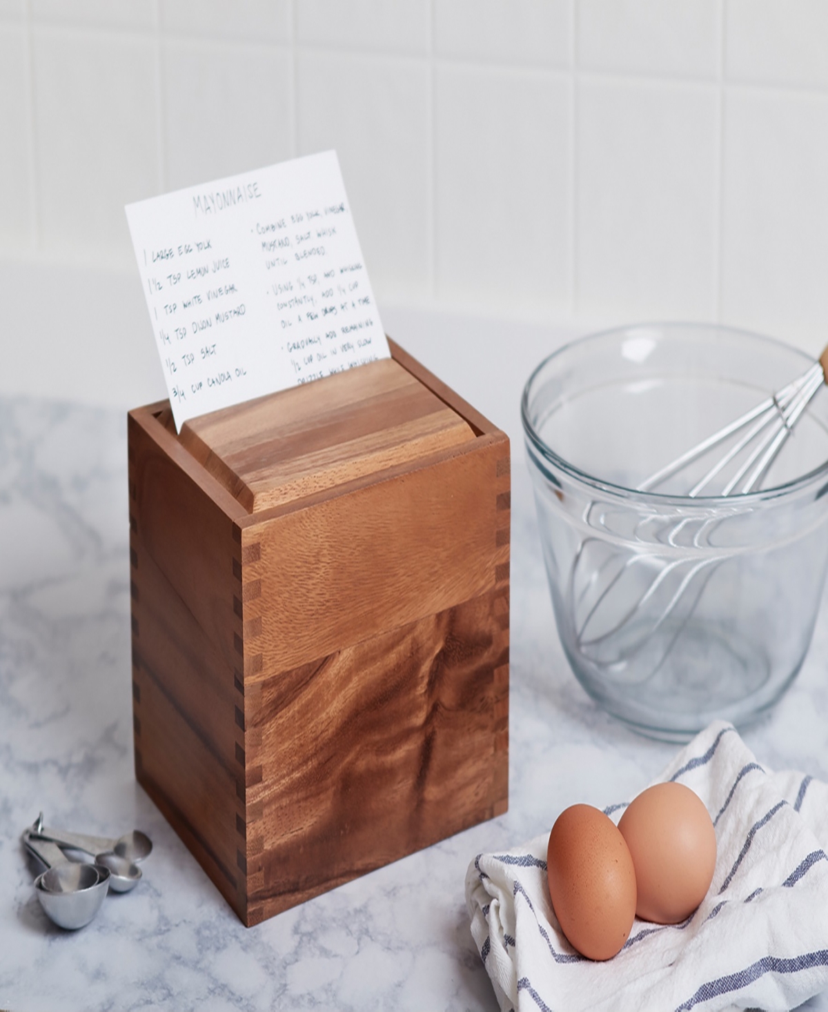 Ironwood Acacia 7.25" Recipe Box
