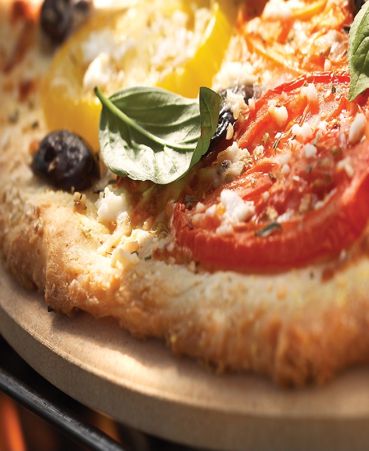 Outset Ceramic Round Pizza Grill Stone In Neutral