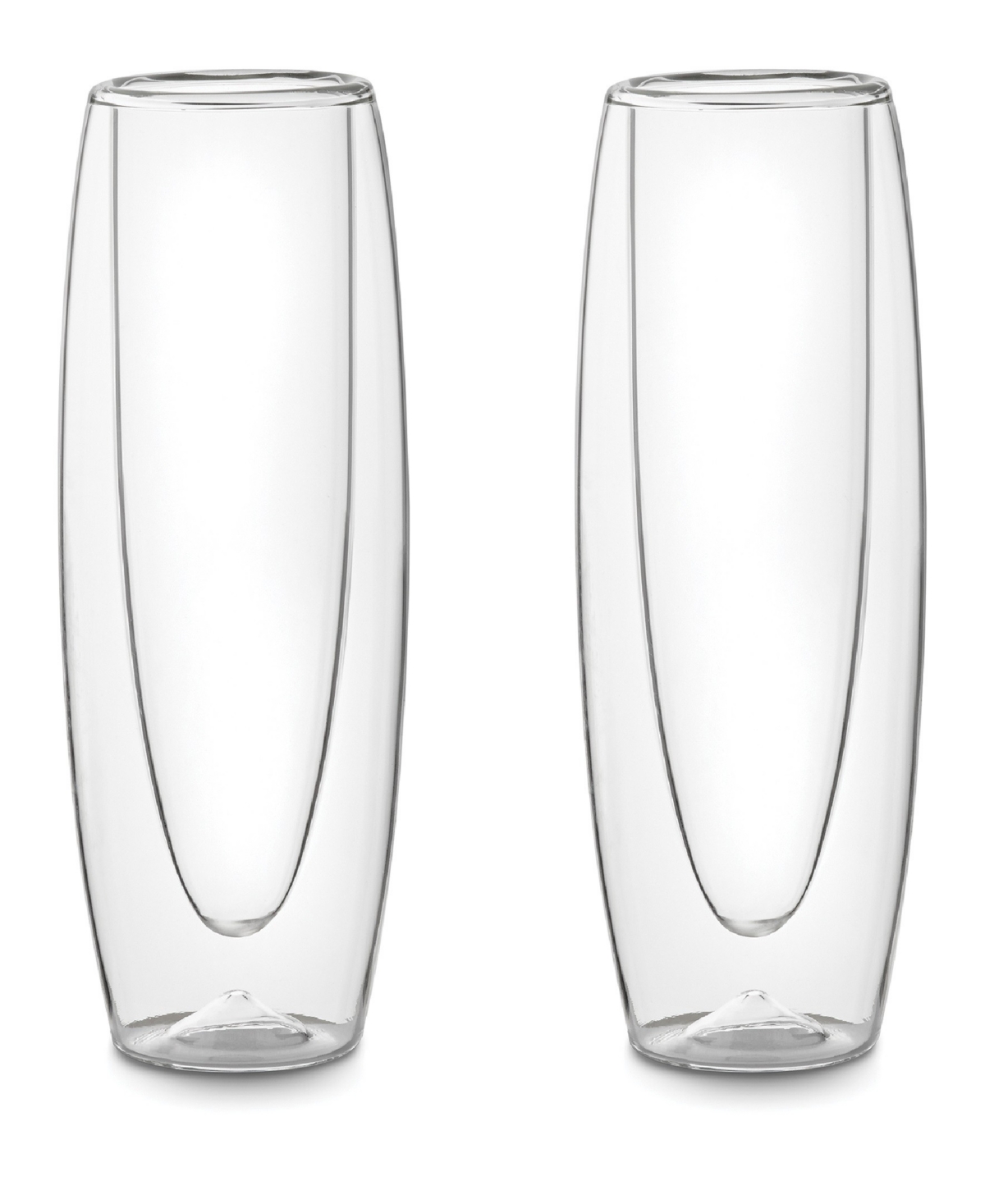 Outset 5.5 Oz. Champagne Glasses, Set Of 2 In Transparent