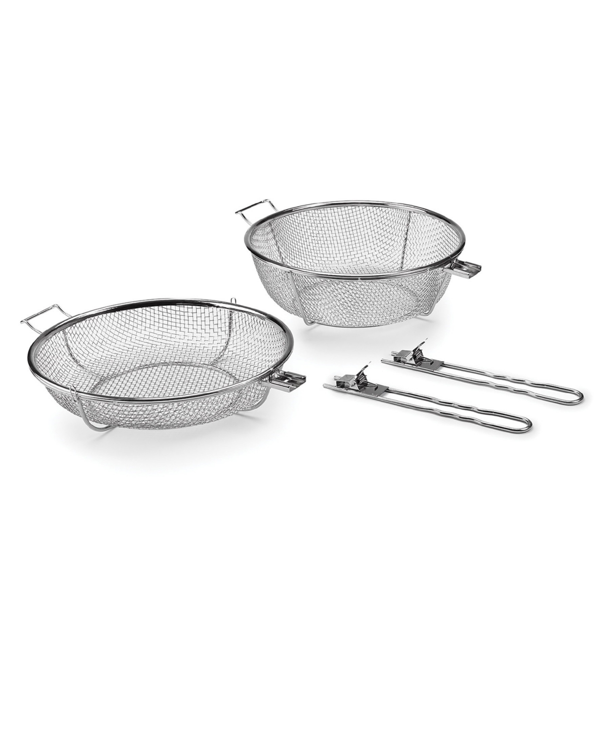 Outset Stainless Steel 3 In 1 Chef Basket In Silver