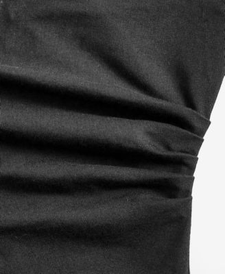 Petite Cotton One-Shoulder Asymmetric Tank Top, Macy's Exclusive