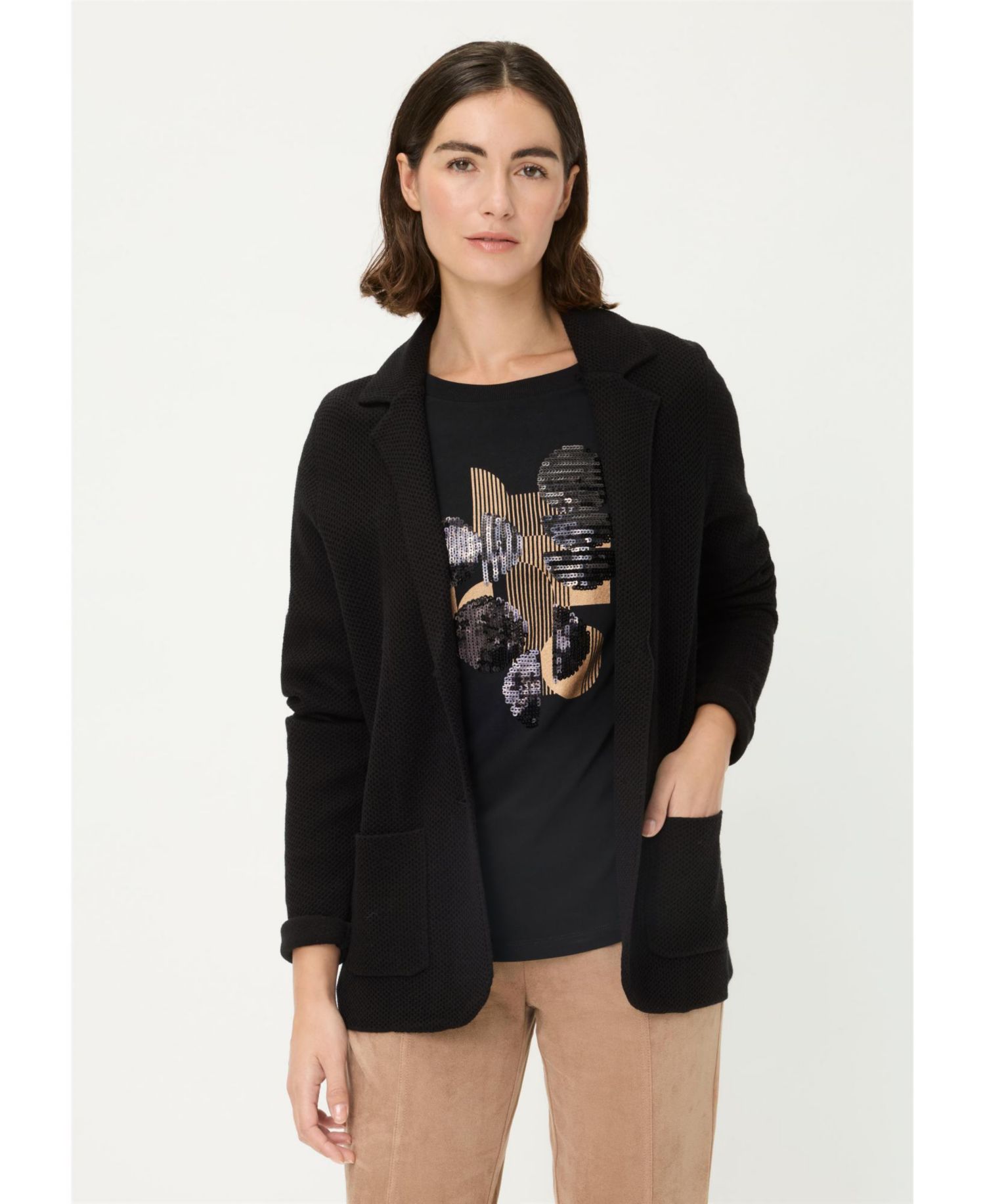 Women's Merino Wool Blend Blazer