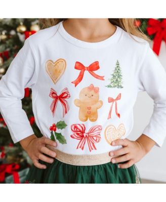 Baby Girls Gingerbread Cutie Christmas Long Sleeve Shirt
