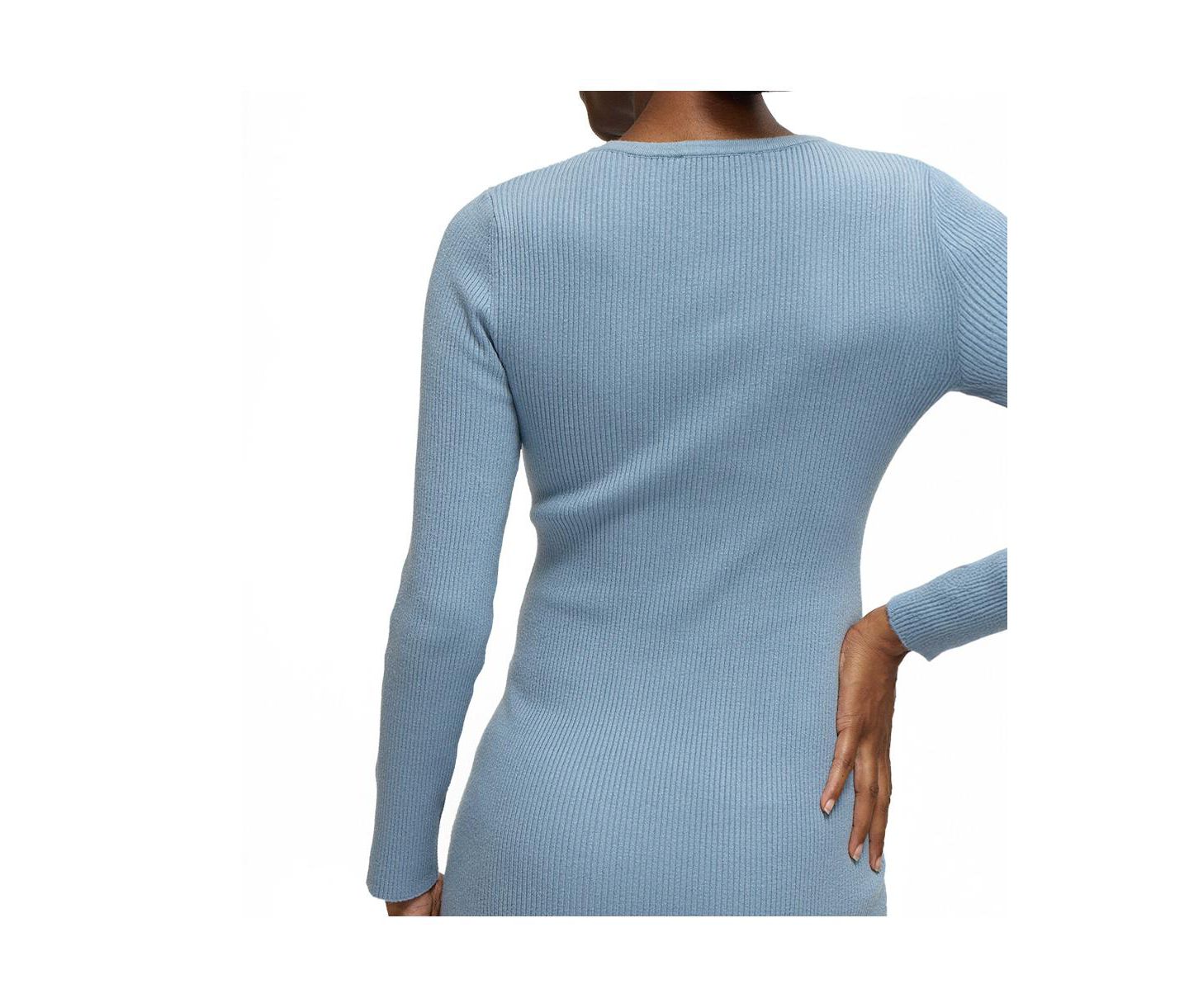 Женское платье Ingrid + Isabel Maternity Long Sleeve Midi Sweater Dress, цвет: Синий серый — фото 4