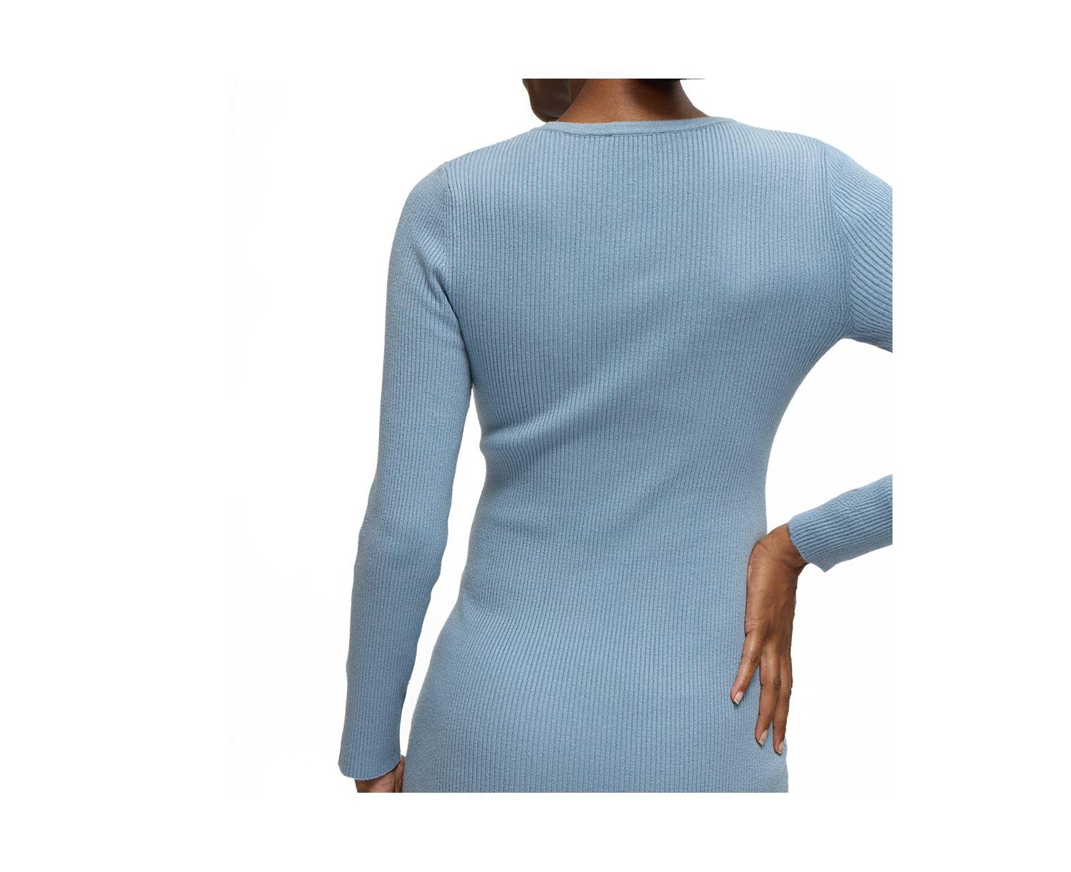 Maternity Long Sleeve Midi Sweater Dress