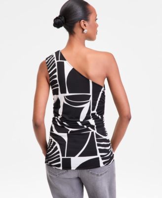 Women's Printed One-Shoulder Top, Macy's Exclusive