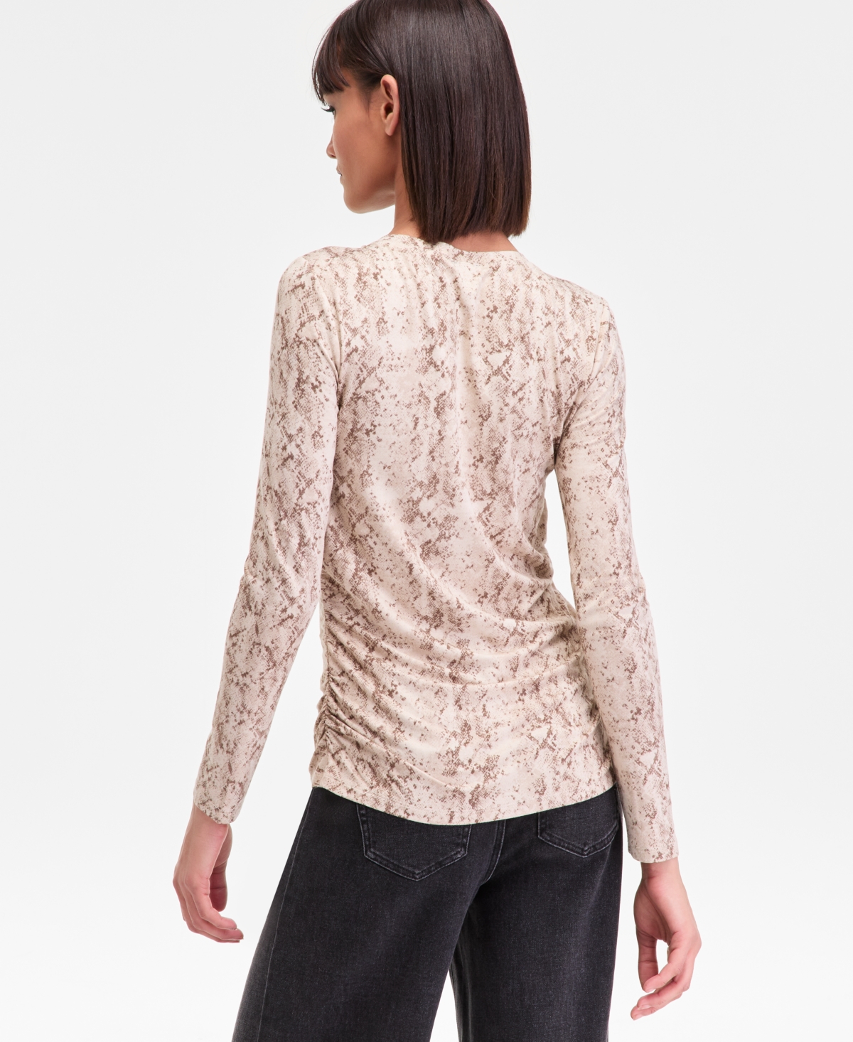 Inc International Concepts Women's Long-sleeve Layering Top, Macy's Exclusive In Brown