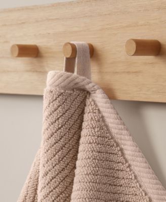 Diagonal Ribbed Cotton 4-Pc. Hand Towel Set