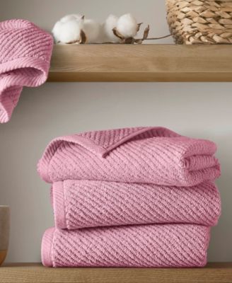 Diagonal Ribbed Cotton 4-Pc. Hand Towel Set