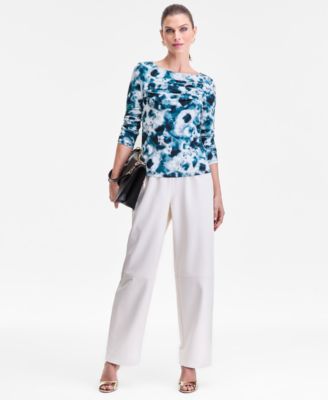 Women's Long-Sleeve Boat-Neck Knit Top