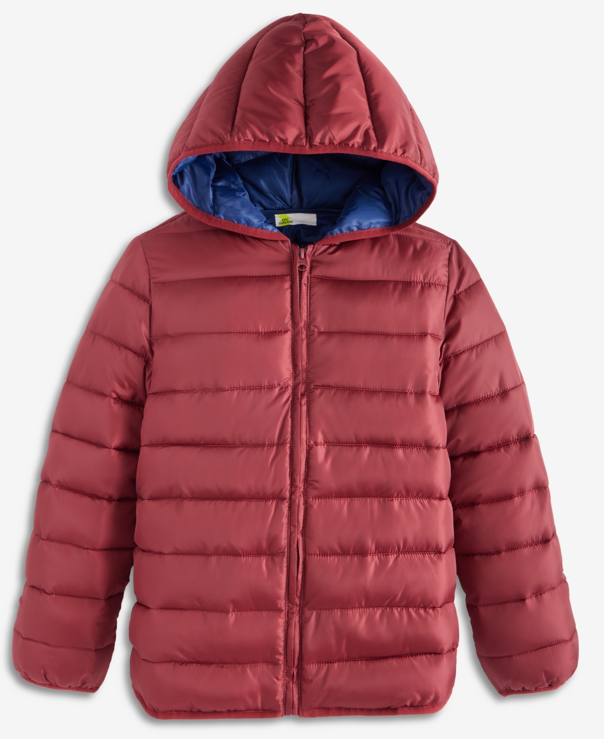 Epic Threads Boys 5-20 Solid Puffer Jacket, Macy's Exclusive In Red