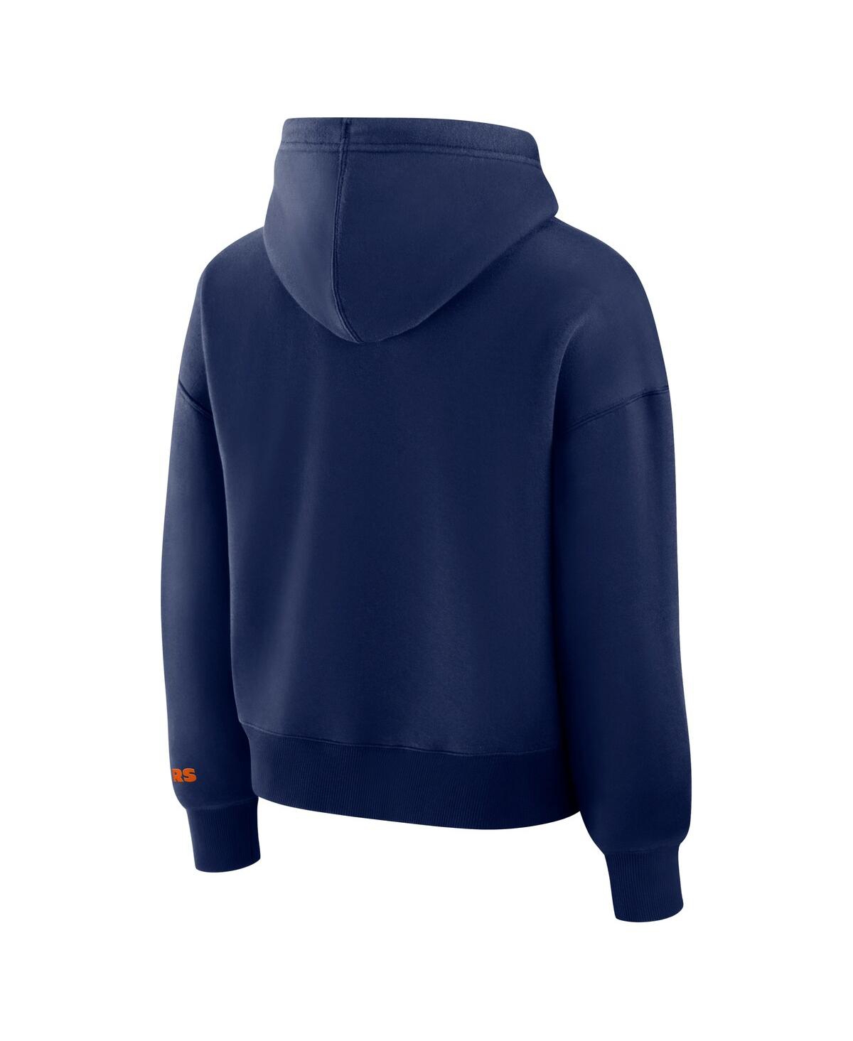 Fanatics Women's Navy Chicago Bears Legacy Fleece Pullover Hoodie In Blue