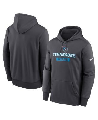 Nike - Men's Anthracite Tennessee Titans Toss Sweep Performance Pullover Hoodie