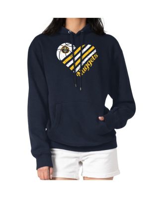G-III 4Her by Carl Banks - Women's Navy Denver Nuggets Team Heart Tri-Blend Pullover Hoodie