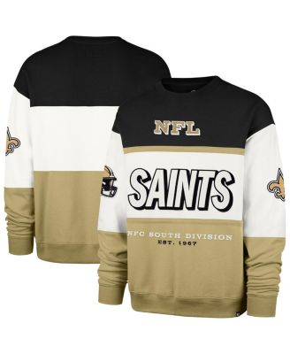 '47 Brand - Men's Black/Gold New Orleans Saints Breeze Maximalist Sweatshirt