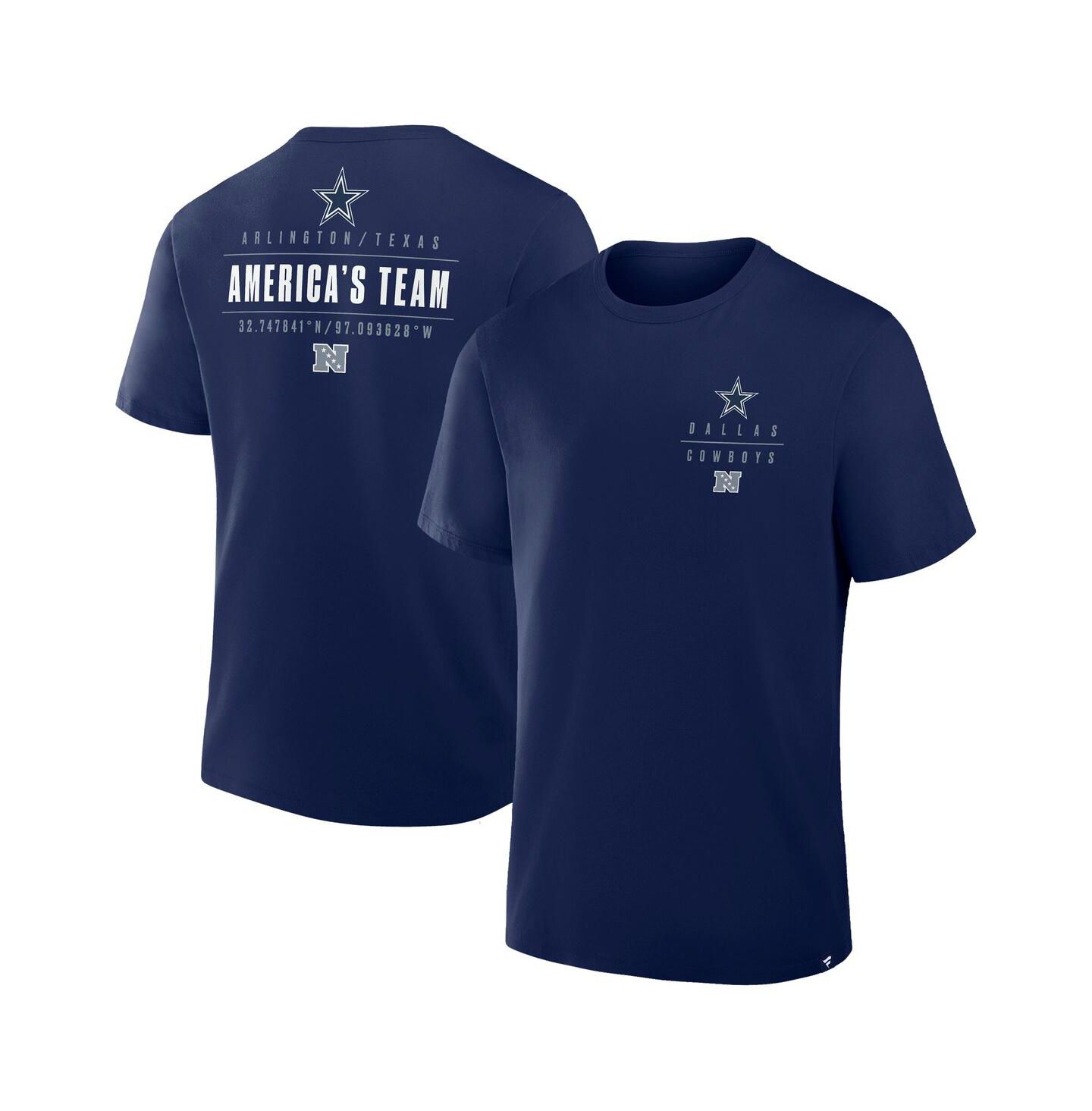 Мужская футболка Fanatics Navy Dallas Cowboys Passing Pocket Legacy — фото 1