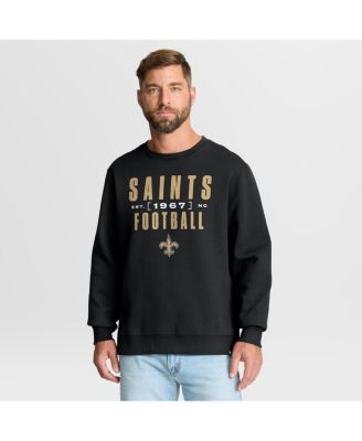 Fanatics - Men's Black New Orleans Saints Powerful Throw Legacy Pullover Sweatshirt