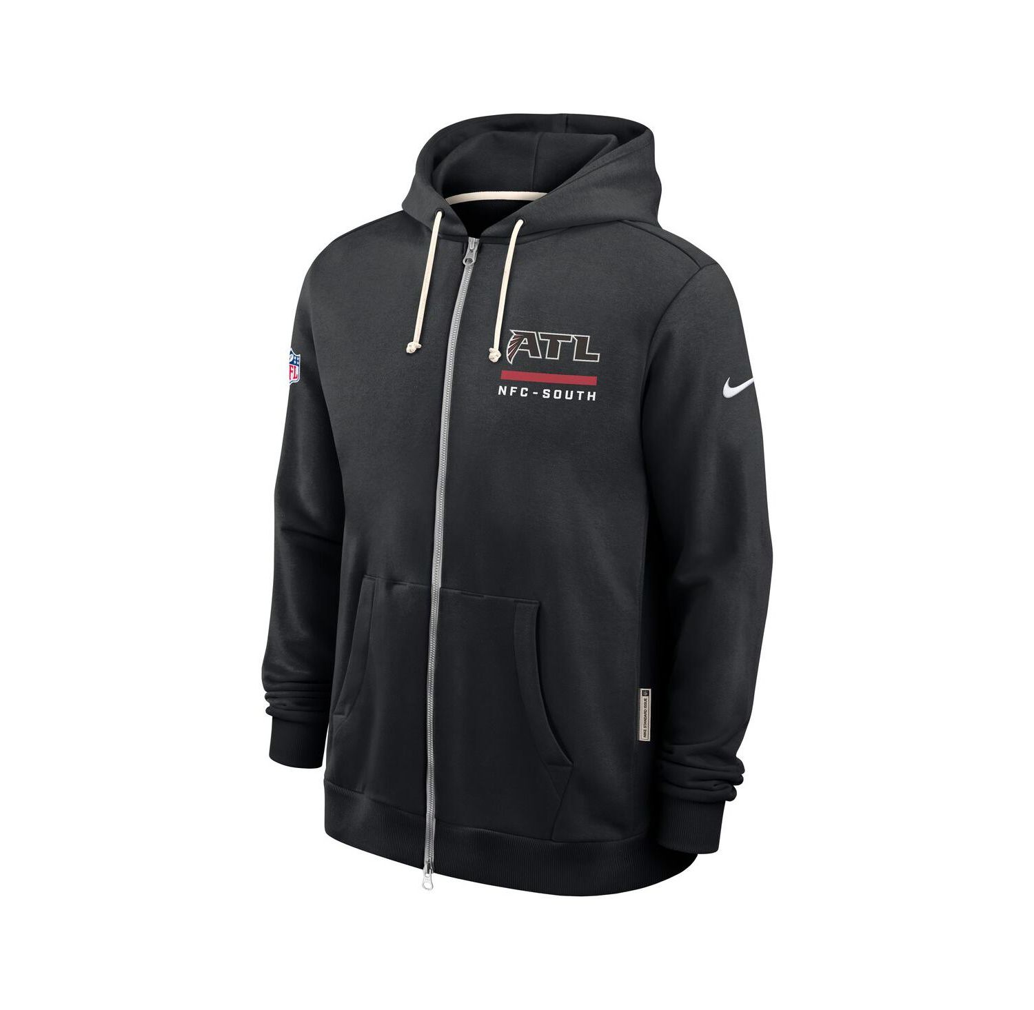 Men's Black Atlanta Falcons Sideline Standard Issue Utility Player Dri-FIT Full-Zip Hoodie