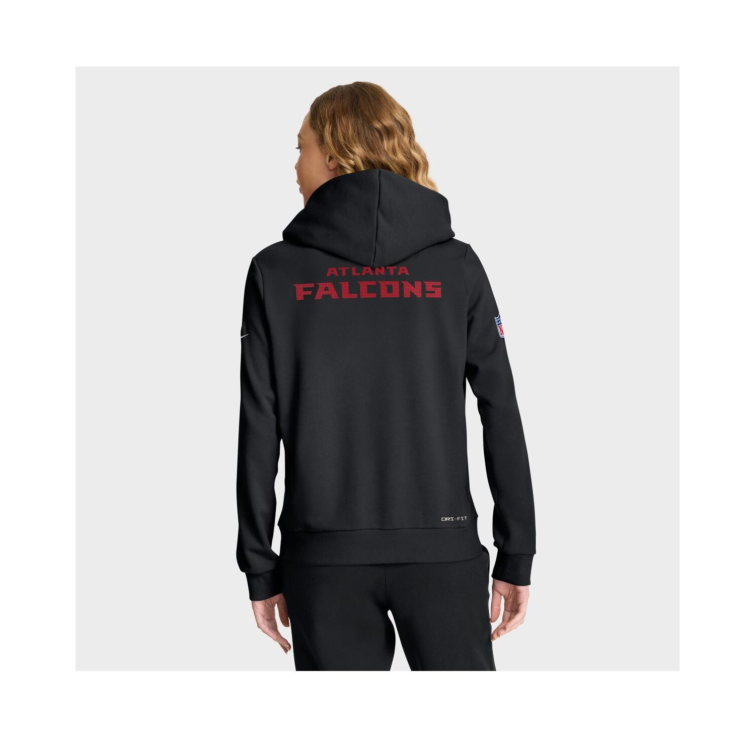 Women's Black Atlanta Falcons Sideline Standard Issue Initial Home Dri-FIT Hoodie