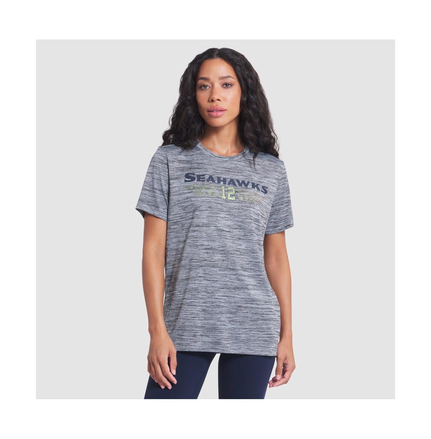Женская футболка Nike Wolf Gray Seattle Seahawks 2025 Rivalries Collection Sideline Velocity Dri-FIT — фото 1