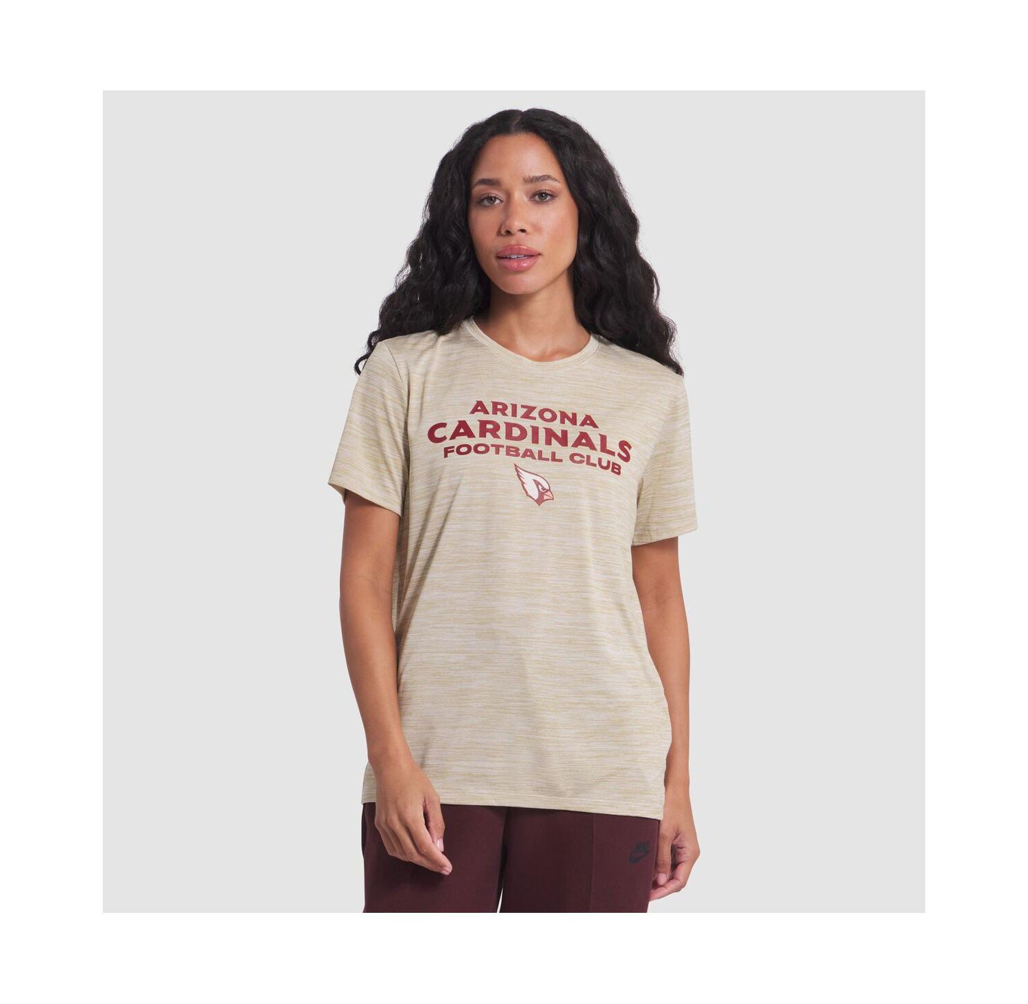 Women's Natural Arizona Cardinals 2025 Rivalries Collection Sideline Velocity Dri-FIT T-Shirt