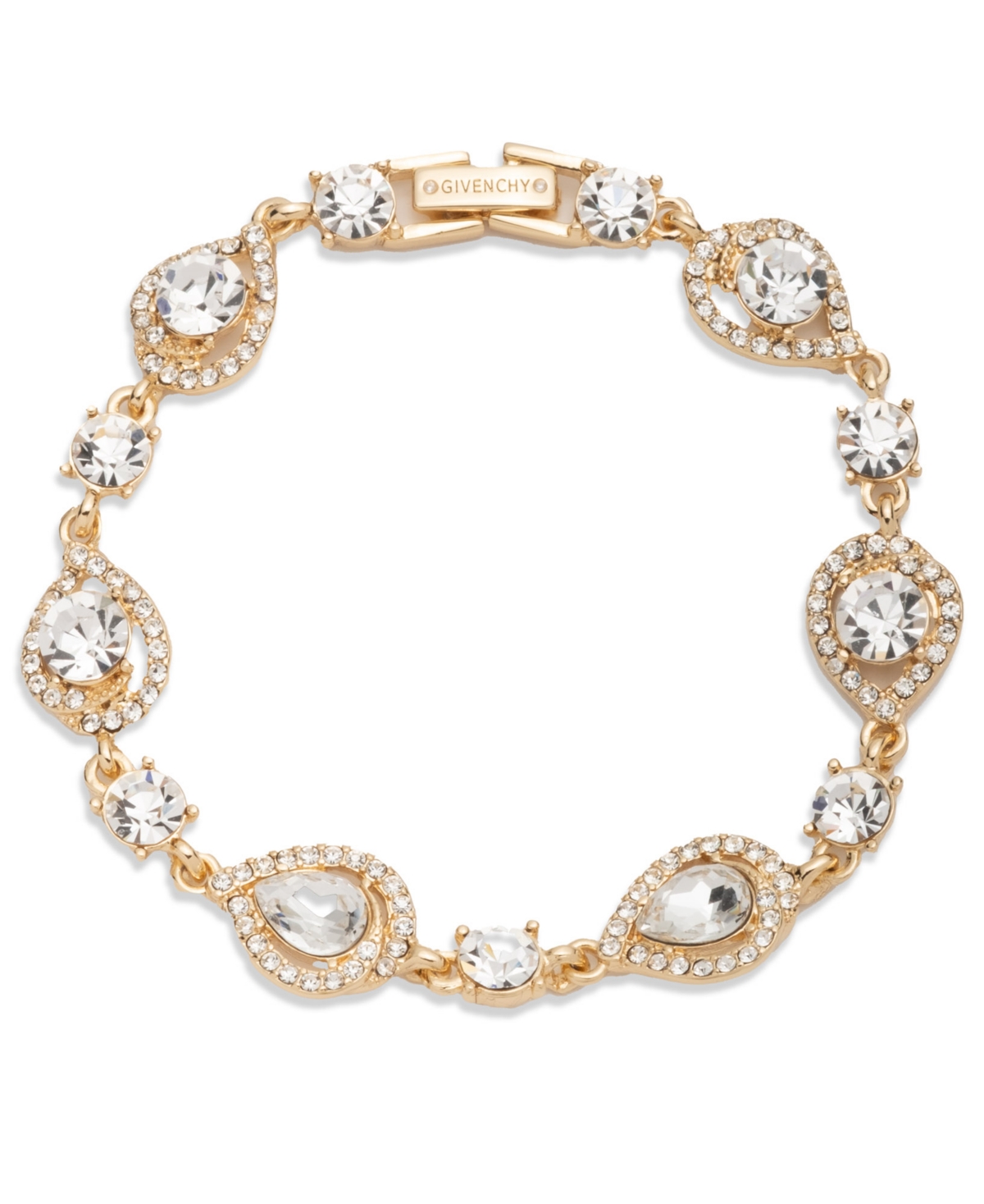 Givenchy Crystal Stone Gold-tone Flex Bracelet In Gold