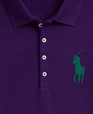 Girls 2T-6X Big Pony Stretch Mesh Polo Shirt