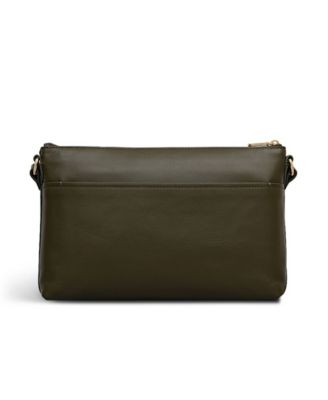 Pockets Small Smooth Leather Ziptop Crossbody Bag