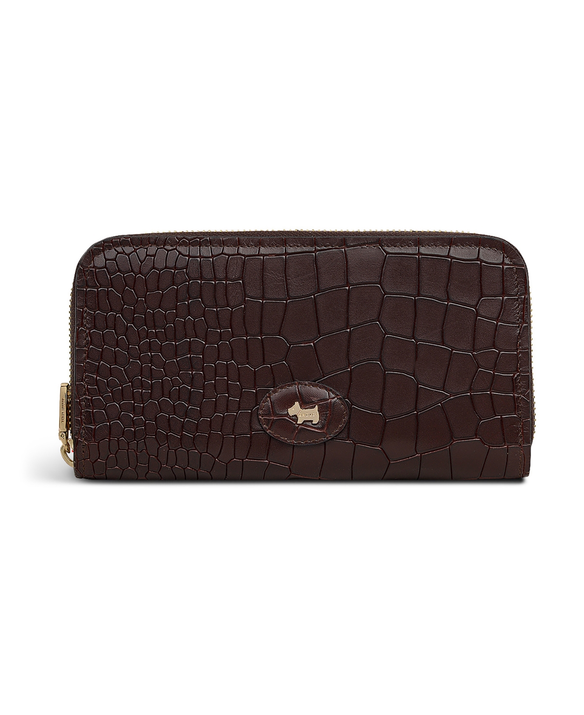 Radley London Heath Crescent Croc Zip Around Wallet In Brown
