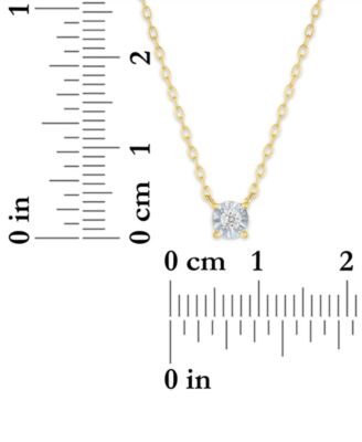 2-Pc. Diamond Necklace Set (1/20 ct. t.w.) in 14K Yellow Gold Over Sterling Silver