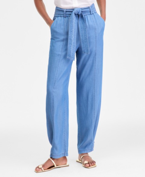 Женские брюки I.N.C. International Concepts Women's Tie-Waist Linen-Blend Pants