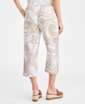 Petite Flat-Front Crop Pants, Macy's Exclusive