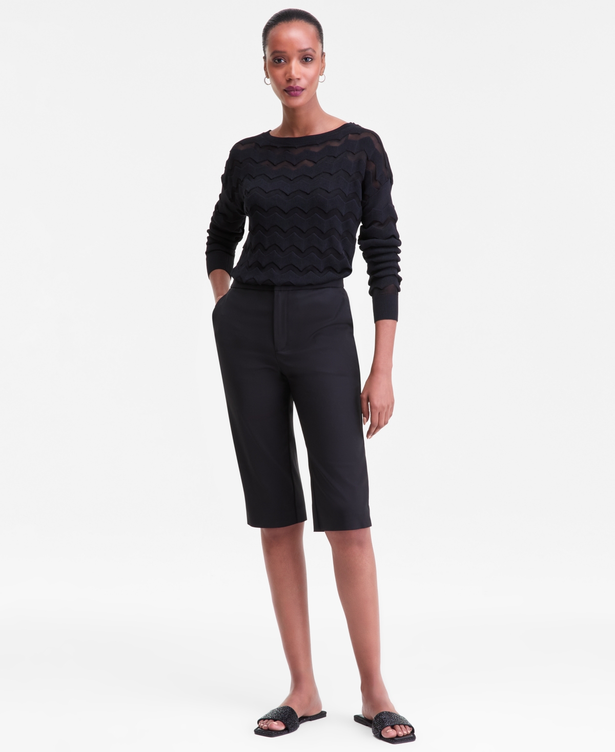 Inc International Concepts Women's High-rise Capri Pants, Macy's Exclusive In Black