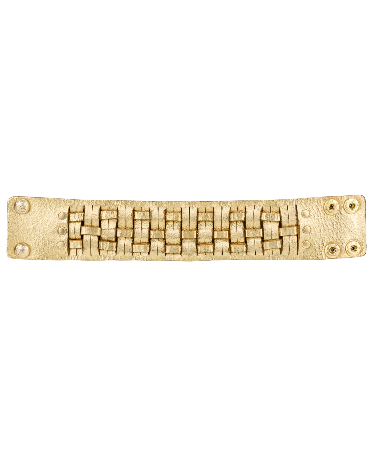 Patricia Nash Antique-like Gold-tone Woven Snap Cuff Bracelet In Gold