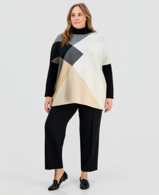 Plus Size Turtleneck Pullover Sweater