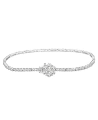Wrapped in Love - Diamond Tennis Flower Bracelet (2-1/2 ct. t.w.) in 14K White Gold
