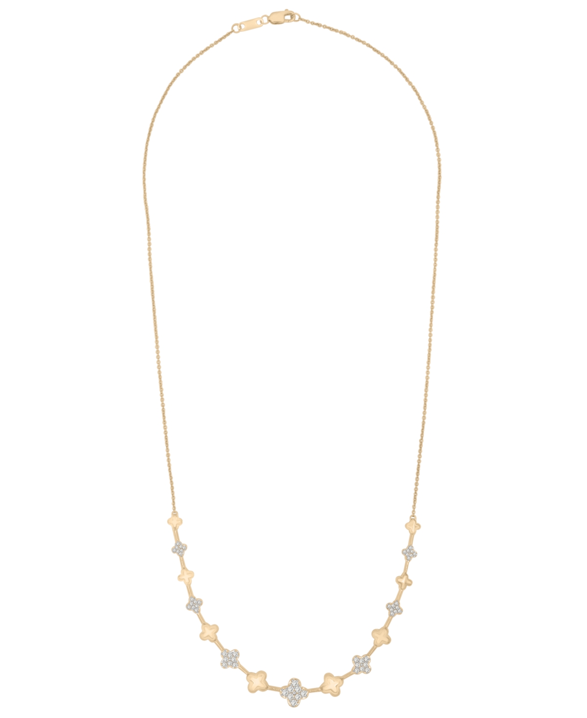 Wrapped In Love Diamond Clover Necklace (1/2 Ct. T.w.) In 14k Yellow Gold In Gold