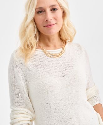 Women's Tape Yarn Roll Neck Sweater, Macy's Exclusive