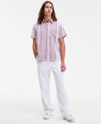 Men's Patio Striped Short-Sleeve Button-Up Shirt, Macy's Exclusive
