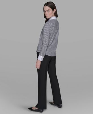 Women's Embellished Collar Long Sleeve Top