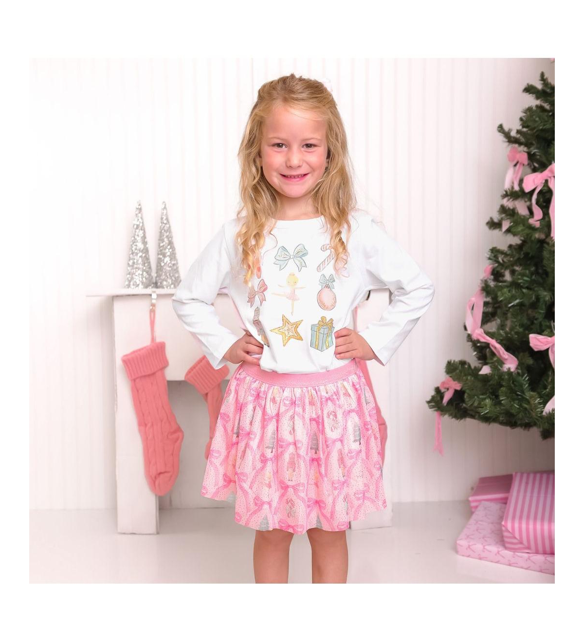 Sweet Wink Toddler Girls Nutcracker Cutie Christmas Long Sleeve Shirt