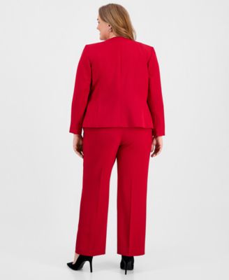 Plus Size Stretch Crepe Blazer & Pants