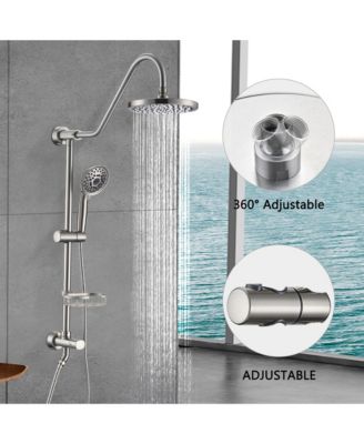 8-Inch Rain Shower Head with Handheld Shower System - Luxury Bathroom Upgrade