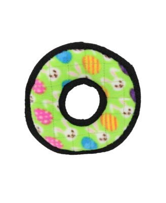 Holiday Jr Ring Egg 2 Pack , Durable Plush Squeaky Dog Toy